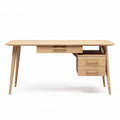 Oak wood writing desk with two drawers dimensions 150 x 70 x 75cm